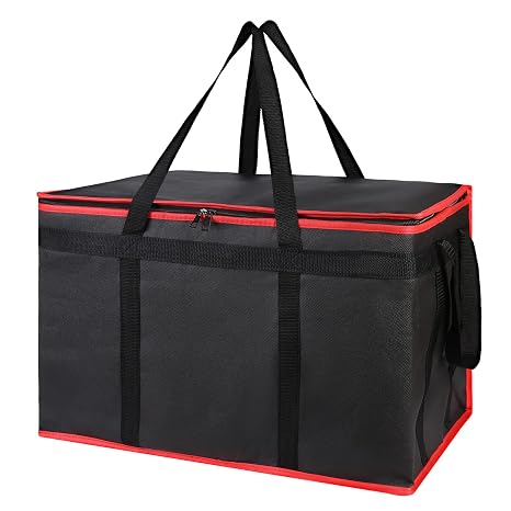Bodaon 2-Pack Insulated Food Delivery Bag for Hot and Cold Meal, XXX-Large Shopping Cooler Bags, Grocery Tote Insulation
