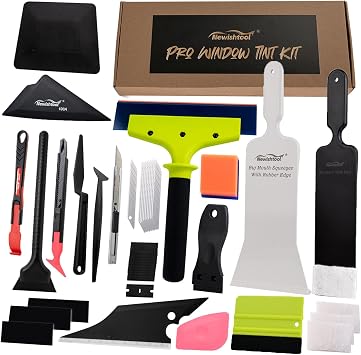 NEWISHTOOL Vinyl Wrap Tool Kit Car Wrap Kit Vehicle Wrapping Tools with Bulldozer Squeegee Felt Squeegee 8 Inch Water Sq