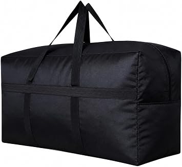 YiKitHom Extra Large Storage Duffle Bag for Travel, Black Oversized Giant Big Traveling Duffle Bag