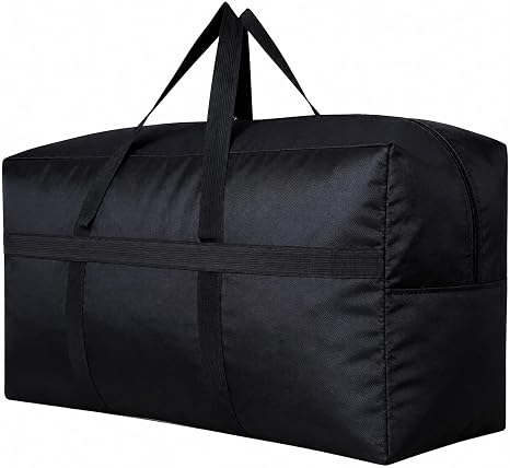 YiKitHom Extra Large Storage Duffle Bag for Travel, Black Oversized Giant Big Traveling Duffle Bag