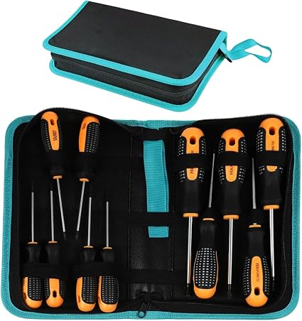BLIRITEL Tool Bag Organizer, Oxford Tool Case Hardboard Kit, Portable Small Tool Pouch with Zipper, Handheld Screwdriver