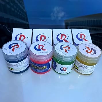 4-Pack Car Cleaning Gels Car Interior Cleaner Putty Slime Auto Detailing Tools Universal Dust Removal Cleaning Kit for C