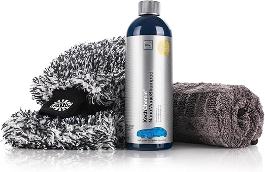 The Rag Company - Premium Essential Car Wash Kit Set - Scratch-Free Wash & Dry System with Korean Microfiber Drying Towe