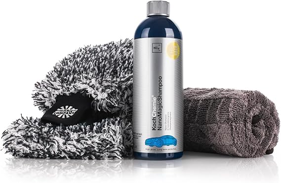 The Rag Company - Premium Essential Car Wash Kit Set - Scratch-Free Wash & Dry System with Korean Microfiber Drying Towe