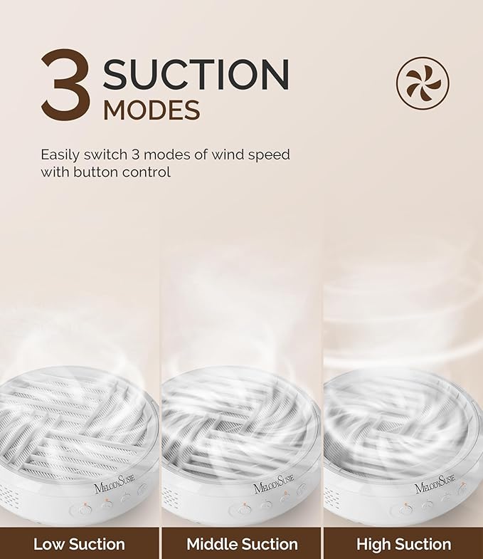 MelodySusie Advanced Cordless Naill Dust Collector, SProR 3500RPM Powerful Portable Nail Vacuum Fan with 3 Suction Modes,Reusable Filter & Low Noise for Mobile Nail Tech, DIY Nail Artist & Home Use