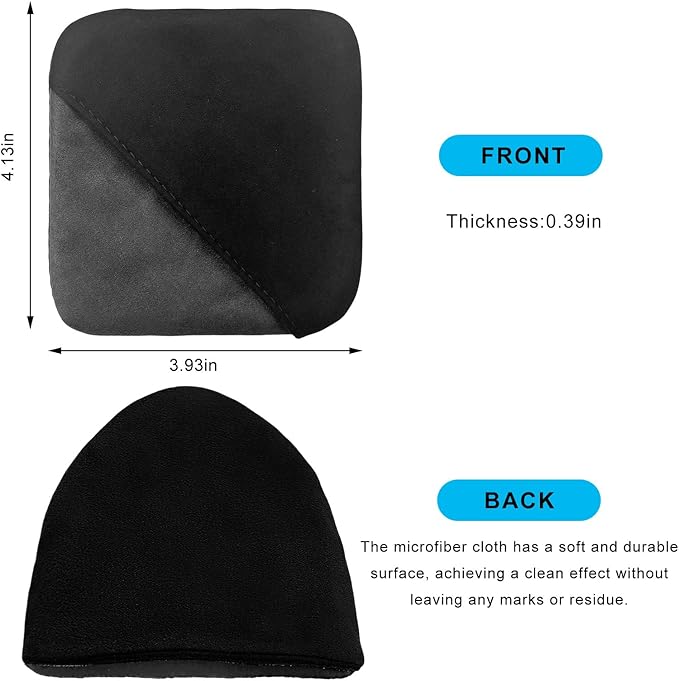 Ohleats 2 PCS Car Screen Cleaner, Microfiber Auto Screen Cleaning Pad, Foldable Touch Screen Cleaner Cloth for Vehicle Dashboard LCD Display, Car Cleaning Kits (Triangle+Square)