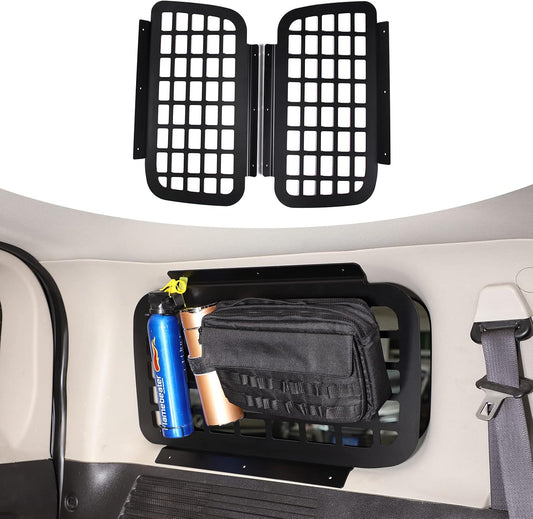 PIUGILH Rear Trunk Luggage Shelf Tail Cargo Storage Panel Multi-function Rack for Hummer H3 2005-2009,Aluminum Trunk Storage Panel,2Pcs