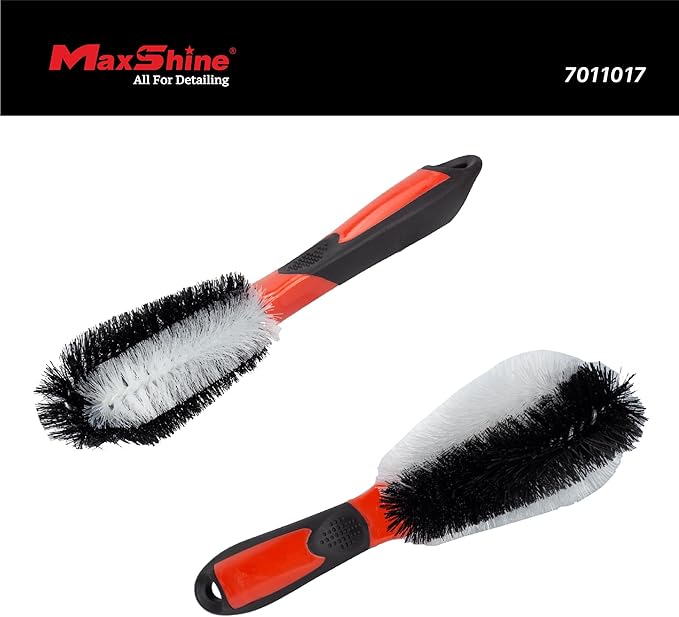 Maxshine Universal 360° Car Engine Cleaning Brush – 12” Long with Non-Slip Grip Handle – Soft Bristles for Safe & Effective Detailing – Deep Cleaning Tool for Engines, Wheels & Auto Detailing