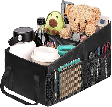 Car Organizer, Car Backseat Organizer for kids, Car Organizer with Divide, Handles and Multiple Mesh Pockets, Passenger 