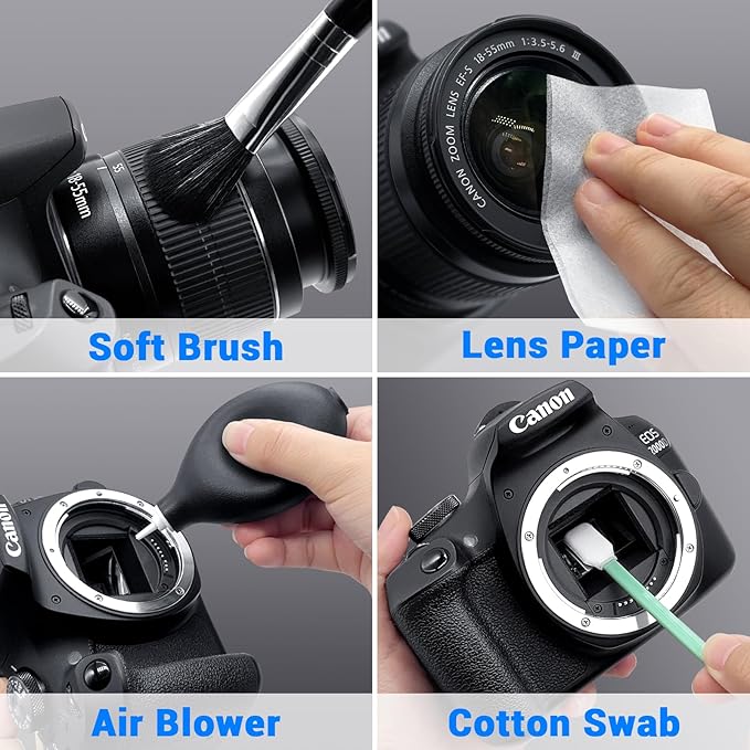 Aispour Camera Lens Cleaning Kit, 10-in-1 Camera Cleaning Kit, Camera Lens Cleaner and Camera Accessories, Includes Lens Cleaning Kit/Lens Cleaner/Lens Cleaning Pen/Soft Brush