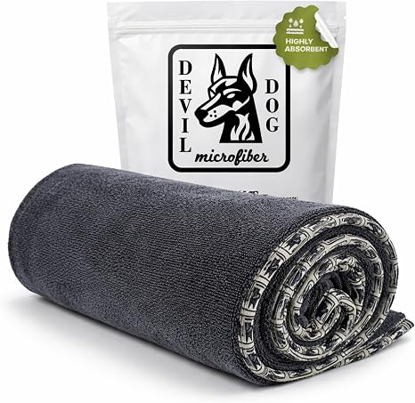 Premium Twisted Loop Drying Towels for Drying Dogs Small 16" x 24" Super Absorbent Microfiber Dog Bath Towel – Quick Dry