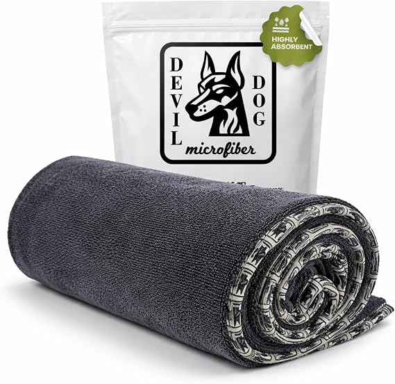 Premium Twisted Loop Drying Towels for Drying Dogs Small 16" x 24" Super Absorbent Microfiber Dog Bath Towel – Quick Dry