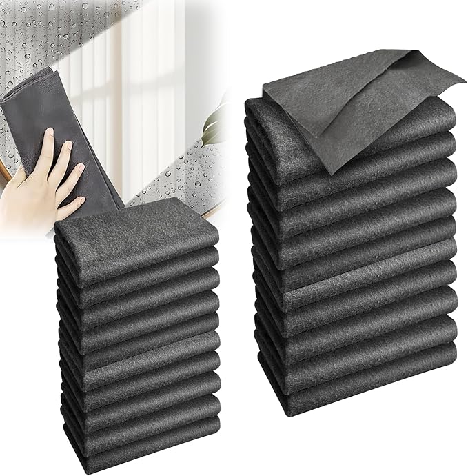 Thickened Magic Cleaning Cloth, Reusable Magic Cleaning Cloths for Glass, Streak Free Microfiber Magic Cleaning Cloth Reusable Rags for Kitchen, Windows, Mirrors, Cars (20)