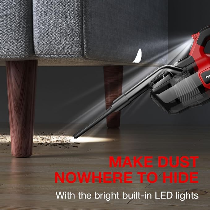 TengXcel Cordless Vacuum Cleaner for Milwaukee 18V Battery, Handheld Vacuum Cleaner for Home Car Hardwood Floor Carpet, Portable Shop Vacuum with Washable HEPA Filter(No Battery)