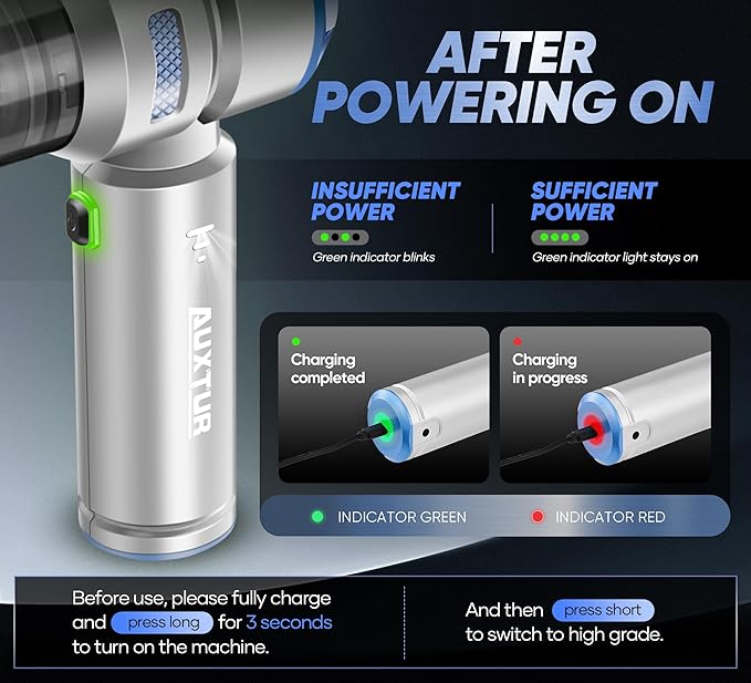 Handheld Cordless Car Vacuum|3 in 1 15000PA Mini Cleaner,120W High Power Brushless Motor,Super Suction Power Vacuums with Type-C Data Cable, Small Portable and Rechargeable Cleaner (Sliver)