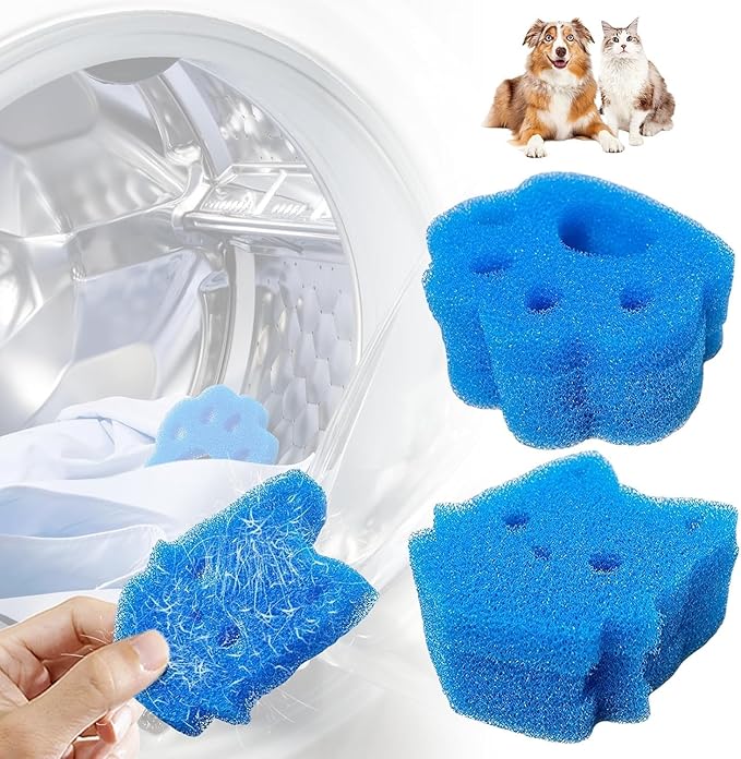Reusable Pet Hair Remover, Effective Cat and Dog Hair Collector for Washing Machine and Dryer Fluff and Fur Remover for Clothing, Bedding, Safe and Durable, Fits All Fabrics (6)