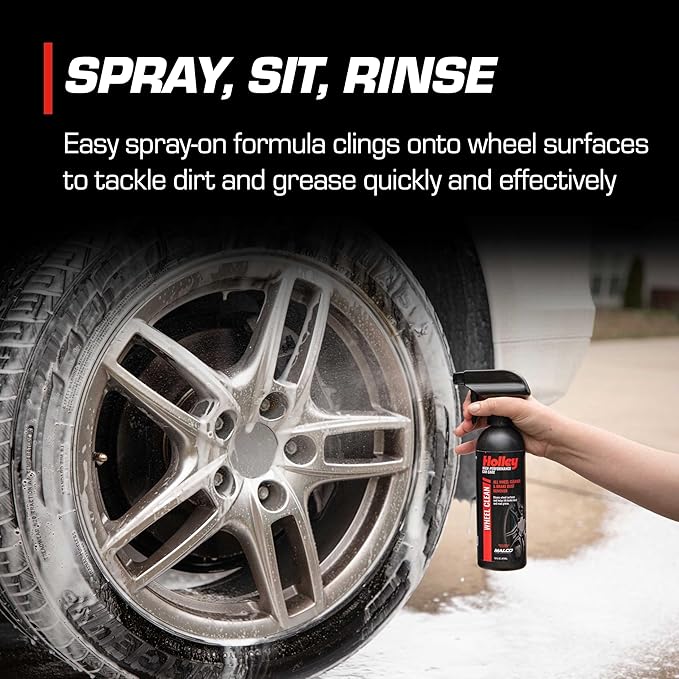 Holley Wheel Clean - Wheel Cleaner & Brake Dust Remover - Acid-Free Formula for Tires - Spray on and Dissolve Grime - 16 oz.