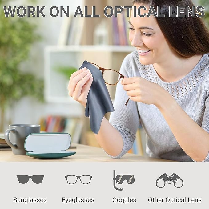 60 Pack Japanese-Style Premium Microfiber Glasses Cleaning Cloth Streak & Scratch-Free Lens Cleaning Cloth – Safe for Eyeglasses, Sunglasses, Glasses Cleaner, Lens Wipes, iPhone & Screens