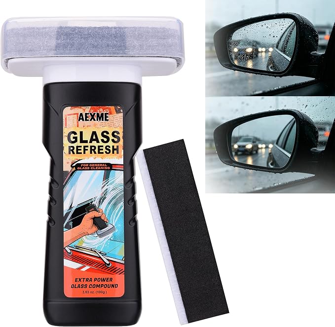 Windshield Oil Film Remover, Car Glass Cleaner Tool for Windshield & Windows, Remove Water Spots, Rain Marks, Haze & Gri