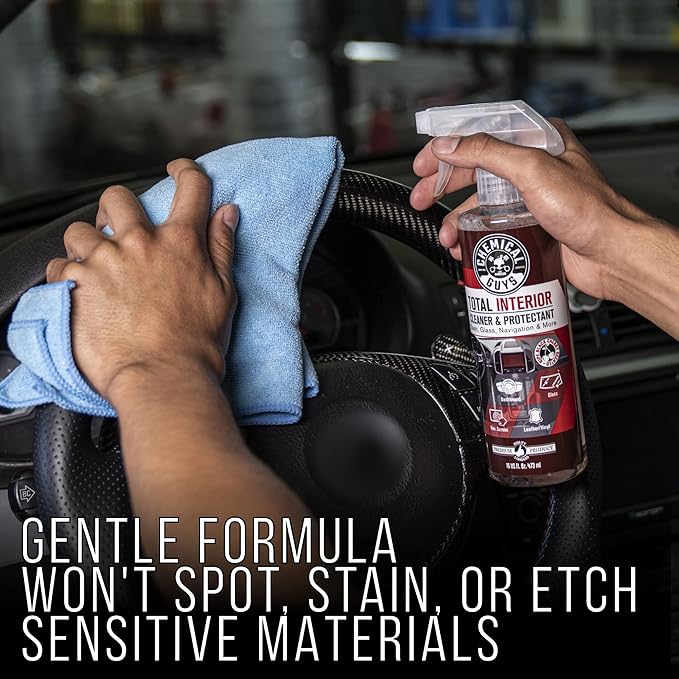 Chemical Guys Total Interior Cleaner & Protectant - Black Cherry, Car Cleaning Spray, Cleans and Protects Leather, Vinyl, Plastic, Rubber, and Glass, Safe for Trucks, SUVs, Jeeps, RVs & More - 16 oz