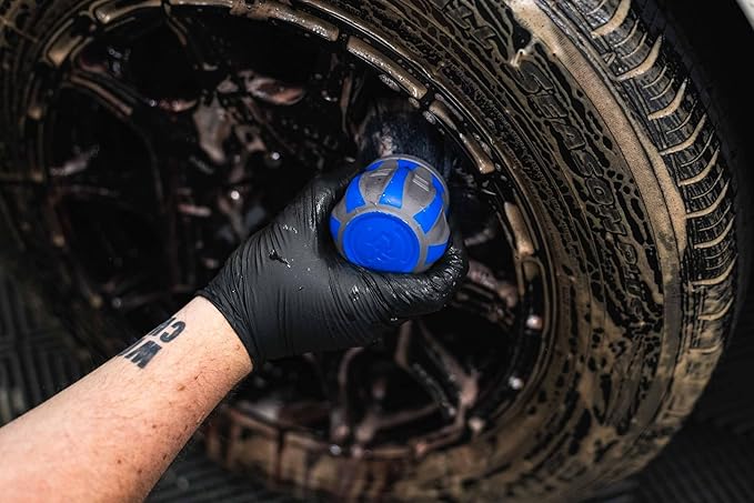 Detail Factory - Curveball XL Synthetic Brush - Ultra Soft Bristles, Comes with Storage Rack, Covers Large Area Inside or Outside Vehicles - Solar Flare