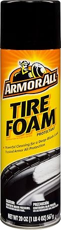 Armor All Car Tire Foam Spray Bottle, Protectant Cleaner for Cars, Truck, Motorcycle, 20 Oz, Pack of 12, 40320-12PK