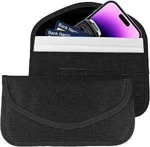 2PCS Faraday Bag for Phones and Car Keys, Keyless Entry RFID Signal Blocking Bag Key Fob Protector, Anti-Theft Faraday P