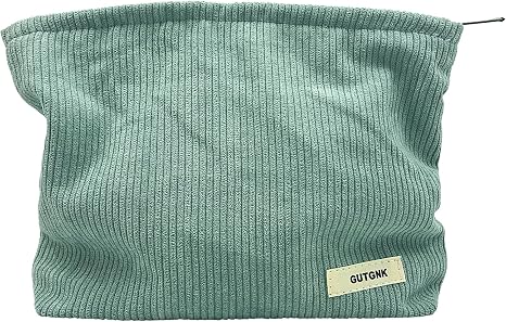 GUTGNK Corduroy Ladies Cosmetic Bag, Large Capacity Canvas Cosmetic Bag Travel Toiletry Bag Accessories Organizer, Light