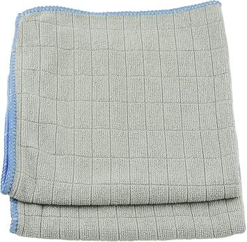 Unger 12” x 12” Microfiber Glass and Mirror Cloths, 2 Pack, Wet and Dry Cleaning Towels, Reusable Supplies, Window Clean