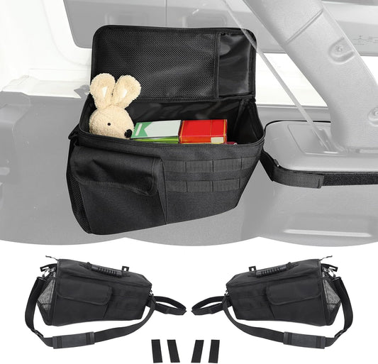 RT-TCZ Rear Trunk Organizer 2PCS,Storage Bag Accessories for Jeep Wrangler JLU 4 Door 2018-2023