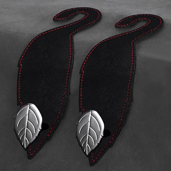 Car Seat Headrest Hook: 2 Pack Universal Vehicle Storage Hanger Holder - Leather Car Seat Back Organizer for Purse Coat 
