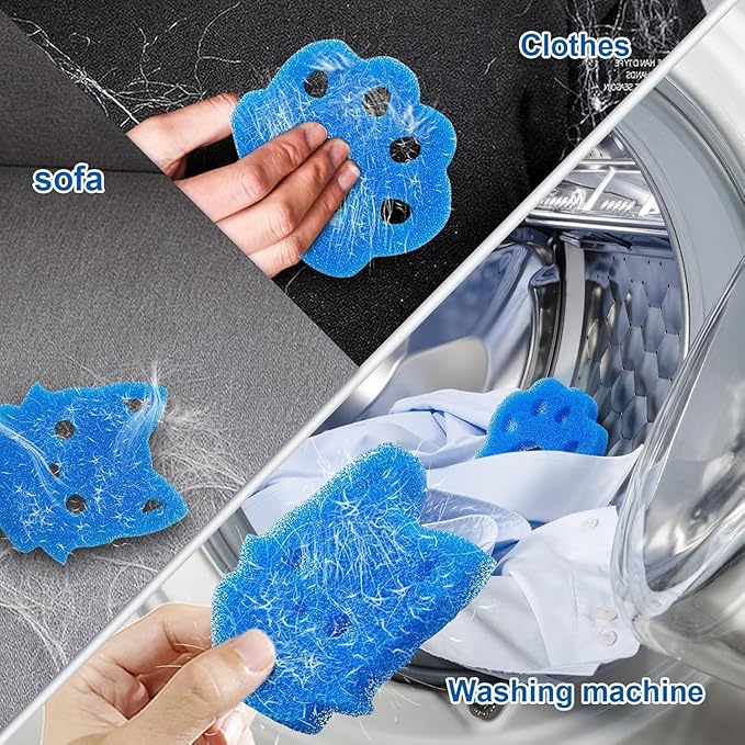 Reusable Pet Hair Remover, Effective Cat and Dog Hair Collector for Washing Machine and Dryer Fluff and Fur Remover for Clothing, Bedding, Safe and Durable, Fits All Fabrics (6)