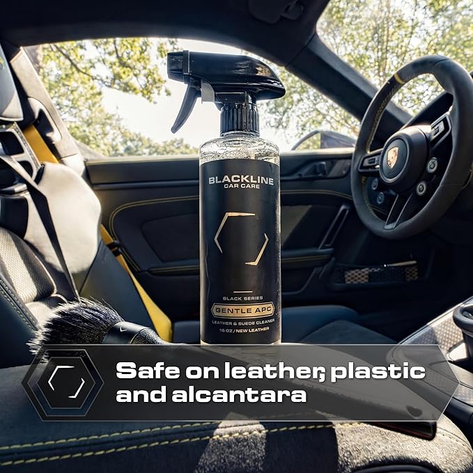 Blackline Car Care - Gentle APC - Streak free total Interior Cleaner and Protectant, Safe for Cars, Motorcycles & More. Leather upholstery cleaner - Interior car fabric cleaner (64 Fl Oz)