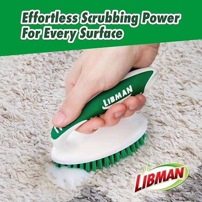 Libman Scrub Brush Kit | Cleaning Brush | Tile & Grout Brush | Small Scrub Brush | Power Scrub Brush | Carpet Brush | Bathroom Scrubber | Boot Scrubber | 3 Different Brushes Included