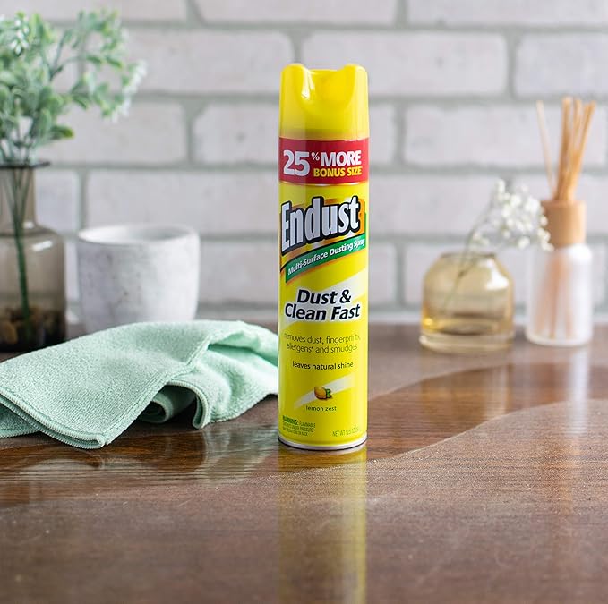 Endust Multi-Surface Dusting and Cleaning Spray, Lemon Zest, 12.5 Ounce (Pack of 2)