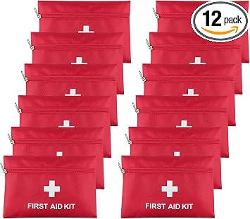 12 Pack Mini First Aid Empty Bag,First Aid Kit Pouch(Bag Only)