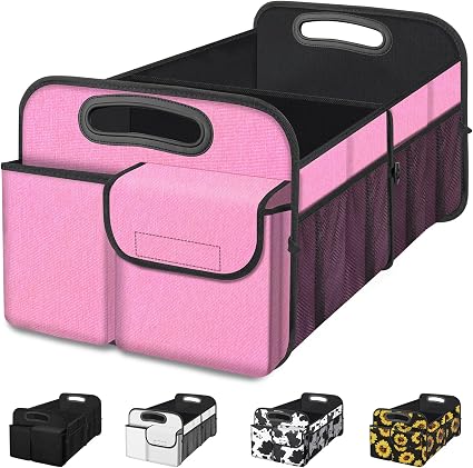 Femuar Car Trunk Organizer, Car Storage Organizer with Large Capacity Waterproof Collapsible Trunk Organizer for Car Suv