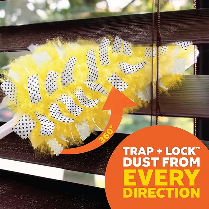 Swiffer Duster Kit with 3 ft Extendable Handle, Heavy Duty Dusting Starter Kit with 3 Refills, for Ceiling Fans, Vents and Hard to Reach Places