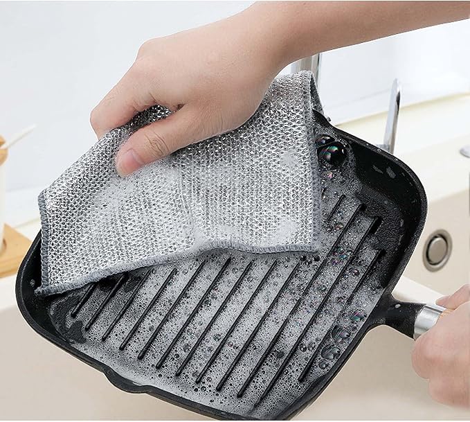 HIC Kitchen Multi-Use Non-Scratch Wire Cleaning Cloths, 2 Sets of 6