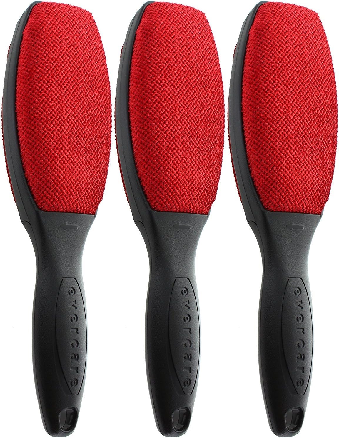 Magik Brush with Black Handle- Double-Sided Lint Remover Brush, Pet Hair and Dust Cleaner for Clothing, Bedding, Upholstery - Trusted Fabric Lint Roller, Reusable Lint Brush (3-Pack)