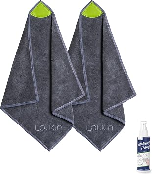 loukin Magnetic Whiteboard Cloth, Thick Microfiber Cloth with Cleaner