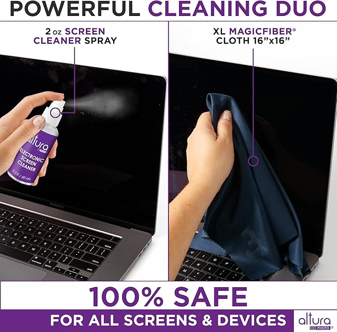 Keyboard Cleaner & Laptop Cleaning Kit - All-In-One Electronic Screen Cleaner for Computer, PC, MacBook, iPhone, Camera Accessories - Gifts for Gamers Men, Stocking Stuffers for College Tech Guy Geeks