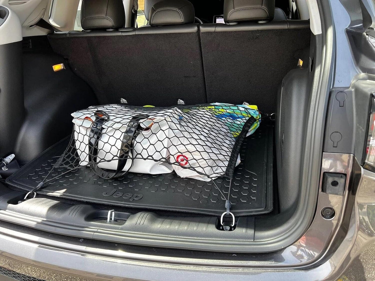 Rear Trunk Organizer Cargo Net for Jeep Renegade 2015-2025 – Floor Style Cargo Net for SUV – Premium Mesh Car Trunk Organizer Vehicle Carrier Storage – Compatible with Renegade