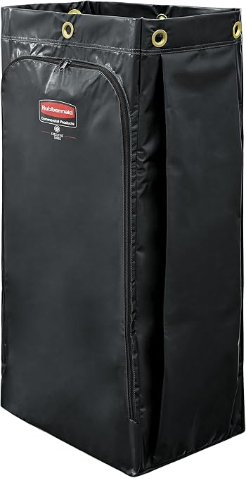 Rubbermaid Commercial Products Cleaning Cart Bag 34-Gallon Yellow Collecting Refuse or Laundry Items Janitorial and Hous