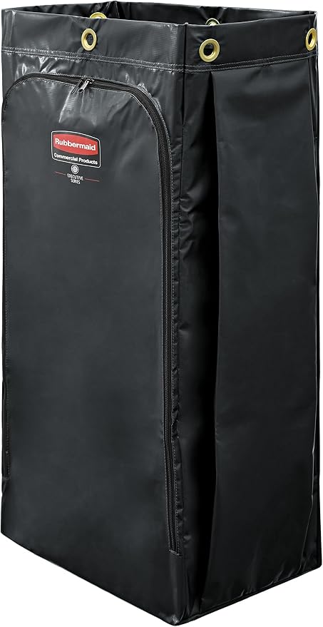 Rubbermaid Commercial Products Cleaning Cart Bag 34-Gallon Yellow Collecting Refuse or Laundry Items Janitorial and Hous