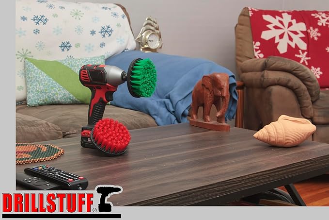 Cleaning Supplies - Medium/Stiff Power Scrubbers - Kitchen Accessories - Drill Brush - Stove - Sink - Griddle - Cooktop - Tile - Cast Iron Skillet - Outdoor - Deck Brush - Headstones - Garden Statues