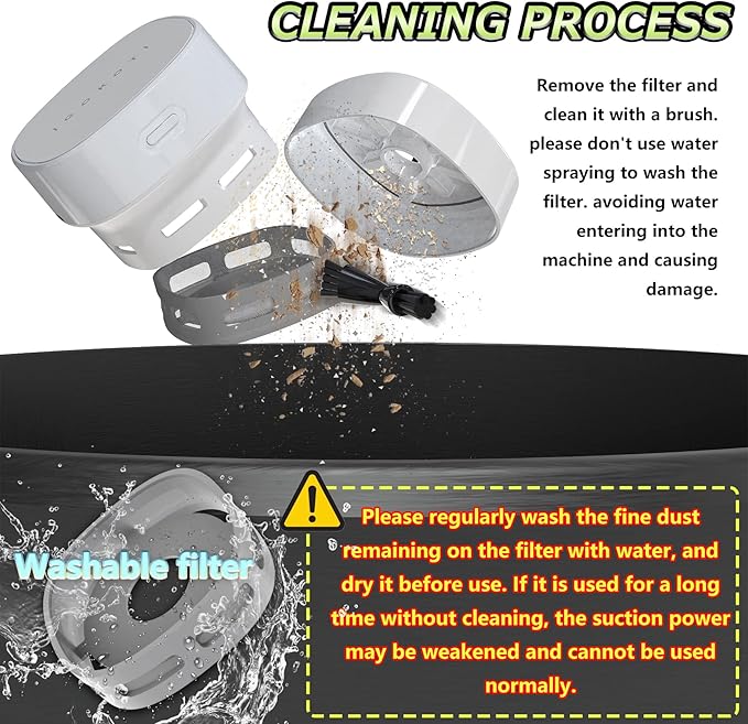 IGOKOTI Mini Desktop Vacuum Cleaner, USB Charging Keyboard Vacuum Cleaner with Pattern, Detachable and Portable Mini Vacuum for Desk, Cordless Desk Vacuum for Cleaning, Dust, Crumbs, Computer