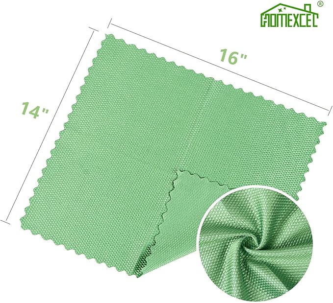 HOMEXCEL Microfiber Glass Cleaning Cloths-6PK, 16"x14" Lint Free Window Cleaning Cloth, Glasses, Mirrors, Screens, Stainless Steel, Premium Magic Cleaning Cloth for Glass and Window Cleaner