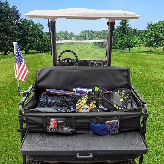 Golf Cart Rear Storage Bag for 4 Passenger EZGO, Club Car, Yamaha