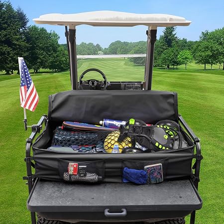 Golf Cart Rear Storage Bag for 4 Passenger EZGO, Club Car, Yamaha
